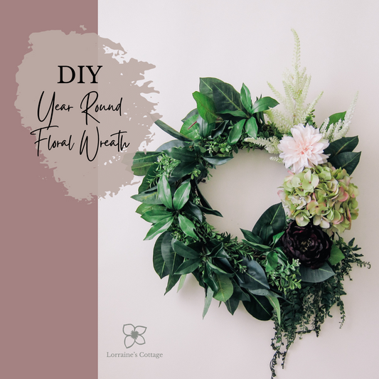 DIY Year-Round Wreath Featuring the Hydrangea + Peony Floral Bundle